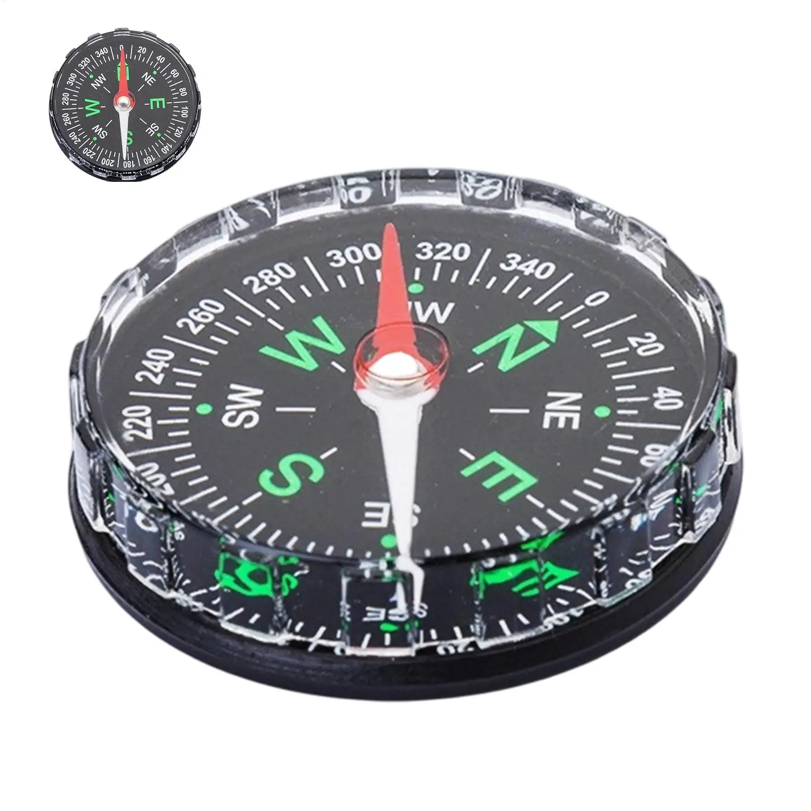 Compass Lensatic - Taşınabilir Manyetik Cep Pusulası, Yürüyüş, Kamp,